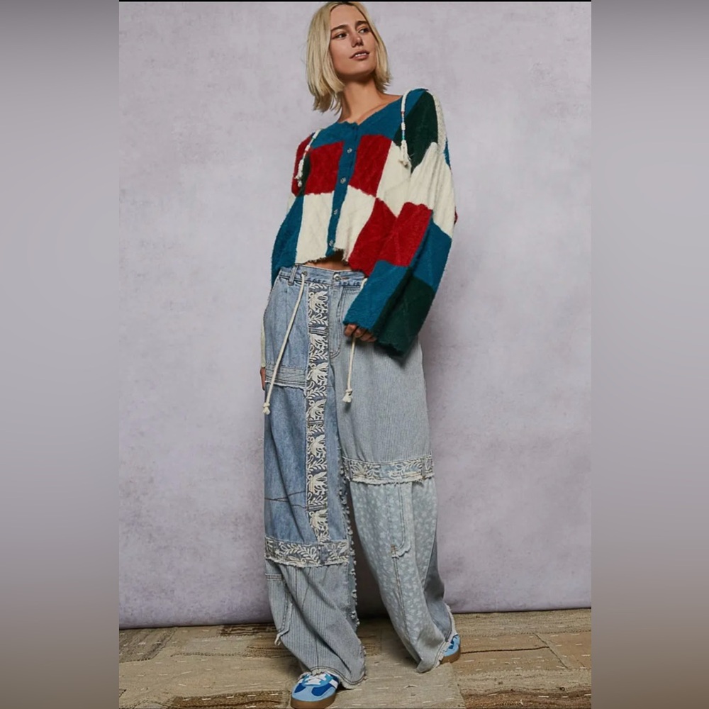 284 - Pol Multicolor Patchwork Cardigan - image 8